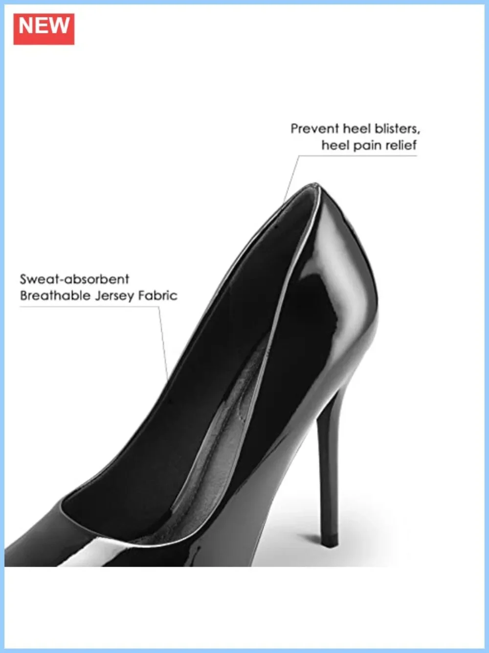 Women's 4 Inch Stiletto Heel Pointed Toe PU Leather Slip On Pumps